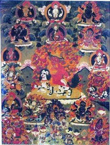 Guru Rinpoche and Dorje Shugden